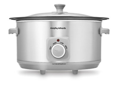 B&Q -  Brushed Stainless Steel 6.5L Slow Cooker