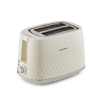 Morphy Richards Hive 2 Slice Toaster, Variable Browning, Removable Crumb Tray, Cancel, Defrost, Reheat, Anti-jam feature, Gloss Finish, 850W, Cream, 220032 - Image 5