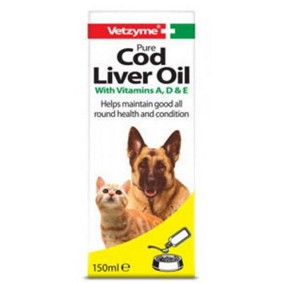  - Vetzyme Dog Pure Cod Liver Oil Supplement 150Ml