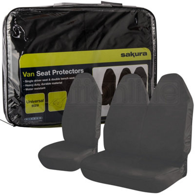 Sakura Van Seat Protector Front 3-Piece Cover Non-Slip Waterproof Universal Fit Airbag from B&Q