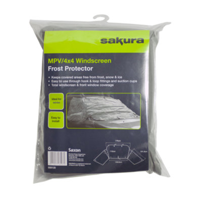 Sakura Large Car Windscreen Cover Frost Ice Shield Snow Protector Mpvs & 4X4S from B&Q