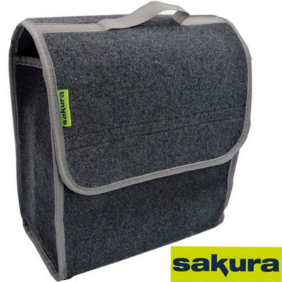 Sakura Car Van Carpet Boot Storage Bag Organiser Tool Tidy Hook Loop Case TravelGrey from B&Q
