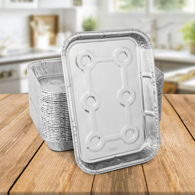 30 Pk Coppice Small Aluminium Foil Tray For BakingBbqRoasting & Food Storage 19 X 13 X 2.5Cm. Freezer & Oven Safe from B&Q