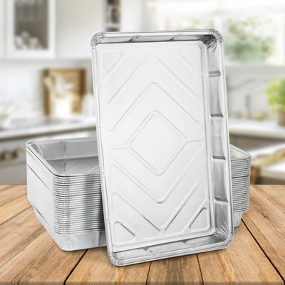 30 Pk Coppice Aluminium Foil Tray For BakingBbqRoastingGrilling & Food Storage 32 X 20 X 3Cm. Freezer & Oven Safe from B&Q