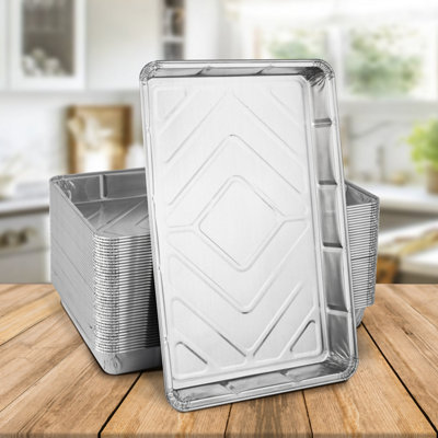 40 Pk Coppice Aluminium Foil Tray For BakingBbqRoastingGrilling & Food Storage 32 X 20 X 3Cm. Freezer & Oven Safe from B&Q