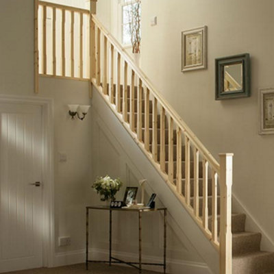 Cheshire Mouldings 41X41 Pine Chamfered Spindle For Stairs 900mmPack Of 4  Ss3 from B&Q