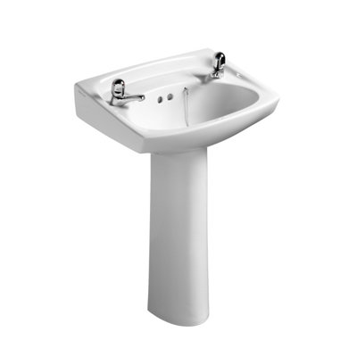 Armitage Shanks Sandringham Royalex 56Cm Washbasin2 Corner Tapholes With Overflow And Chainstay Hole S217001 from B&Q