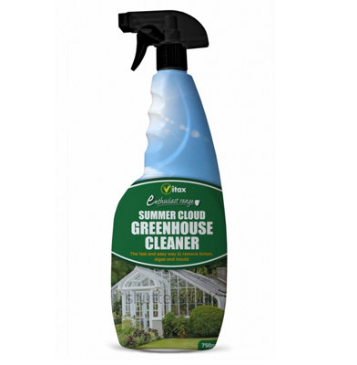 B&Q - Greenhouse Glass Cleaner Algae Mould Remover Spray  Summer Cloud 750Ml