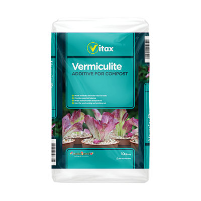 Vermiculite Compost Additive Vitax Lightweight Water Retainer 10L Bag from B&Q