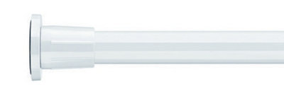 Croydex Extendable Shower Curtain Pole Self Supporting Rod 1100-2600mm - White - Image 6
