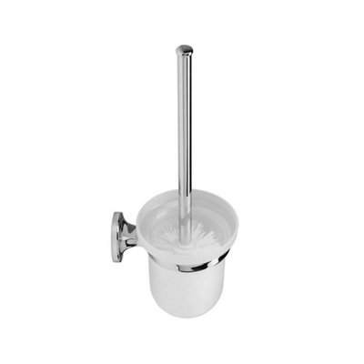 Croydex Westminster Toilet Brush With Glass Wall Mounted Holder from B&Q