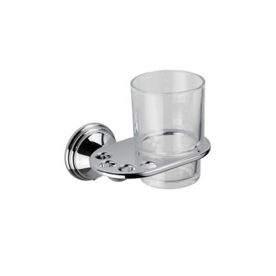 Croydex Westminster Glass Tumbler & Wall Mounted Holder Chrome from B&Q