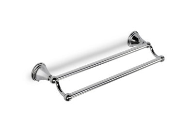 Croydex QM202841 Westminster Wall Mounted Double Double Towel Rail Silver - Image 4
