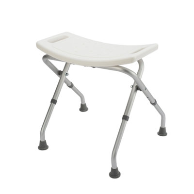 Croydex Inclusive White Aluminium & Moulded Plastic Freestanding Shower Seat (H)510mm (W)500mm from B&Q