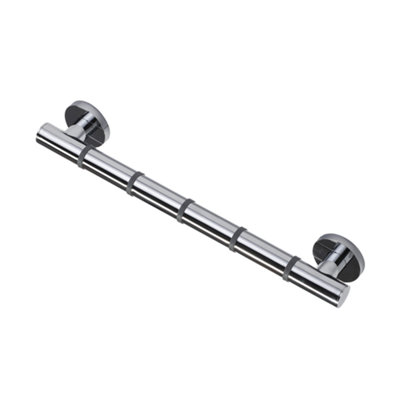 Croydex Chrome Effect Straight Comfort Wall-Mounted Grab Bar (L)480mm from B&Q