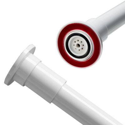 Croydex Adhesive Shower Curtain Pole Stick n Lock Extend Rod 110-260cm White - Image 4