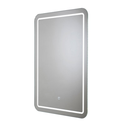 B&Q -  Chawston Rectangular Wall-Mounted Bathroom & Wc Illuminated Modern Illuminated Mirror (H)70Cm (W)50Cm