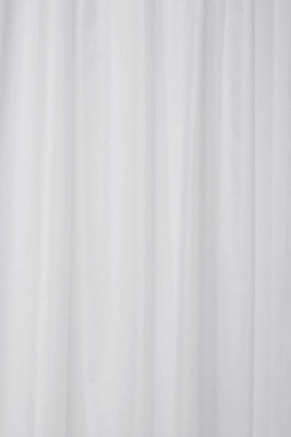 Croydex Hygiene 'n' Clean Plain Textile Shower Curtain - White