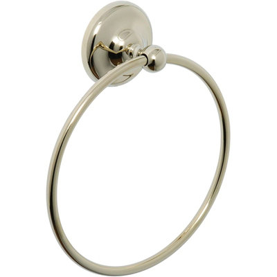  - Croydex Grosvenor Gold Bathroom Towel Ring Traditional Wall Mounted Qm701503