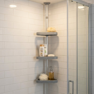 Croydex Telescopic Triple Corner Storage Basket Shower Caddy from B&Q