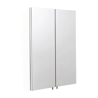 Croydex Dawley White Double Bathroom Wall Cabinet With 2 Mirror Doors (H)690mm (W)600mm from B&Q