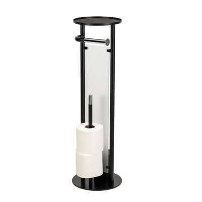 Croydex Black Chrome Effect Freestanding Toilet Butler from B&Q