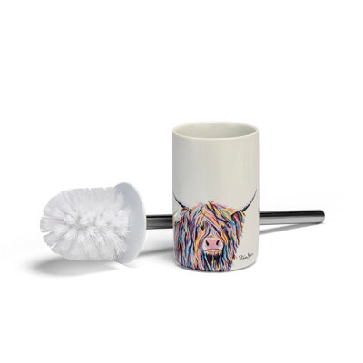 Croydex Steven Brown Ceramic Toilet Brush - Angus Mccoo - Image 4