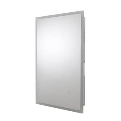 B&Q -  Lindley Rectangular Wall-Mounted Bathroom Illuminated Contemporary Illuminated Mirror (H)80Cm (W)60Cm