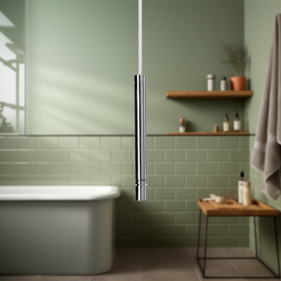 Croydex Pencil Chrome Effect Brass Light Pull from B&Q