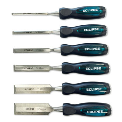 Eclipse Professional Tools Bevel Edge Wood Chisels Set (6 Piece)Tt-Bewc6Bce from B&Q