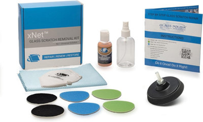 Glass Polish 75mm Glass Scratch Removal Kit For Use With A Drill On All Glass Surfaces from B&Q