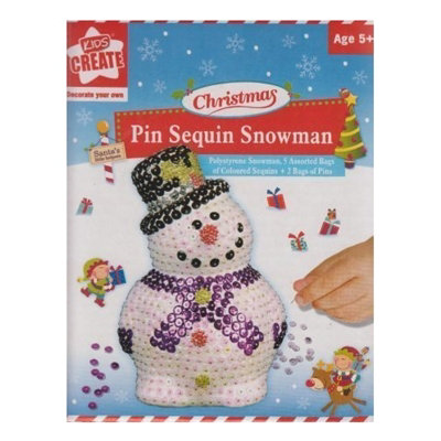 Anker Kids CreateMake Your Own Pin Sequin Snowman Christmas Decoration Age 5+ from B&Q