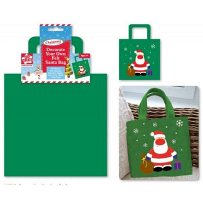Anker Christmas Decorate Your Own Felt Giftbag from B&Q
