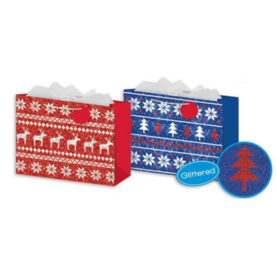 Anker Nordic Icon Encapsulated Glitter Large Christmas Bag from B&Q