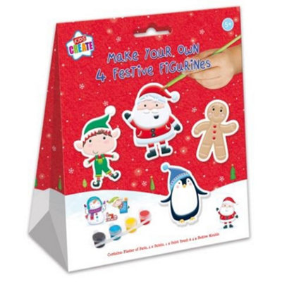Anker Pack Of 4 Make Your Own Christmas Festive Figurines from B&Q