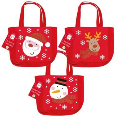 Anker Red Christmas Treat Bag -Gift Bag from B&Q