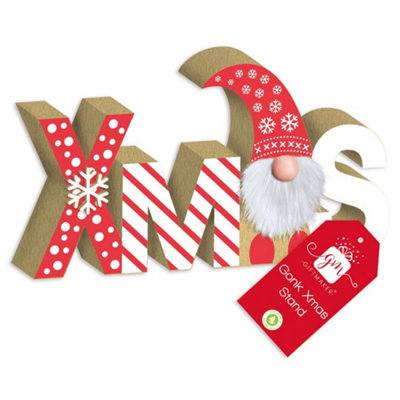 Anker Christmas Xmas Gonk Wooden Sign Decoration from B&Q