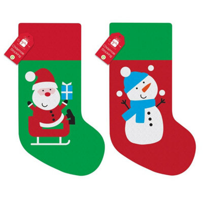 Anker Single Santa Or Snowman Design Childrens Christmas Stocking from B&Q