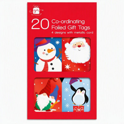 Christmas Gift Tags.  Pack of 20 Tags, 4 designs. (LC01) - Image 3