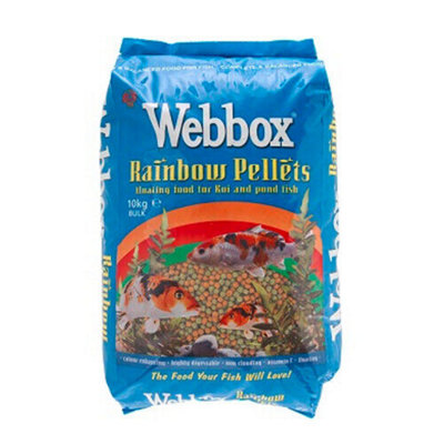 Webbox Rainbow Pellets Floating For Koi & Pond Fish 10Kg from B&Q