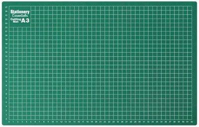 A3 Non-Slip Cutting Board With Surface For Arts & Crafts Easy Guided Line Paper Card Fabric Plastic For Professional Cutting Green from B&Q