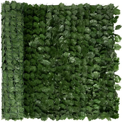 B&Q Artificial Ivy Hedge Screen Panels On Roll Garden Fence Maple Leaf Expandable Privacy Screen Wall Panel - H 1M X W 3M