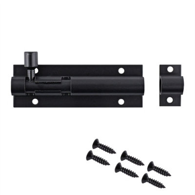 Keypak Convex Door Bolt 76mmBlack Durable Internal Lock For DoorsCabinets & Cupboards1 Pack from B&Q