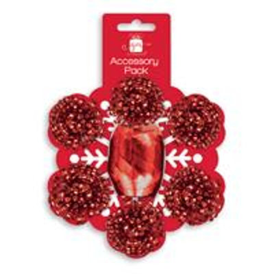 Anker Pack Of 7 Pieces Christmas Red Bows And Cop Set from B&Q