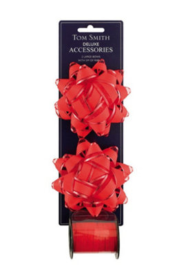 B&Q -  Deluxe Red Double Bow Christmas Decoration