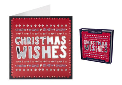  - Pack Of 12 Luxury Design Christmas Wishes Cards