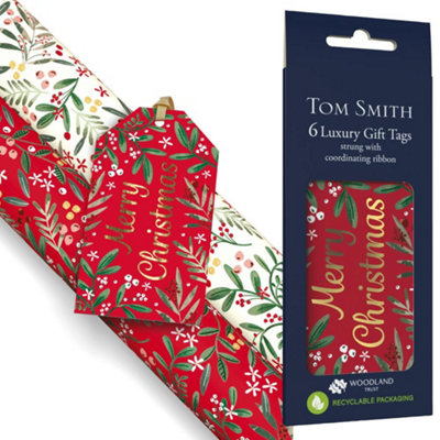 Anker Pack Of 6 Festive Foliage Luxury Christmas Gift Tags from B&Q