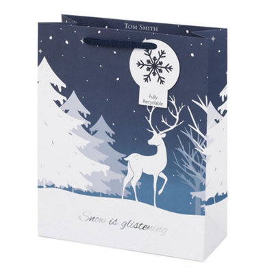 Winter Wonderland Medium Christmas Gift Bag from B&Q