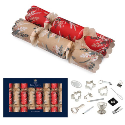 Anker Pack Of 8 14" Christmas Kraft Deluxe Crackers from B&Q
