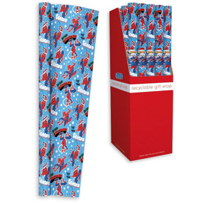 Spiderman Christmas Wrapping Paper 3 x 2M Rolls Gift Wrap Light Blue - Image 5
